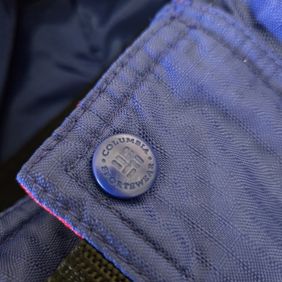 Vintage Y2K Columbia Sportswear Ski Jacket 80s 90s Blue Red Hooded Parka L - Picture 10 of 16